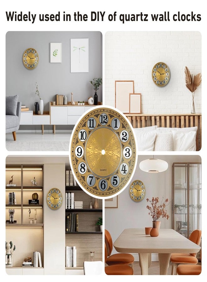 قرص ساعة حائط من الألومنيوم من HOgardenME، قطر 7 بوصات، قطع غيار لقرص ساعة بأرقام عربية/رومانية، ساعة حائط يمكنك تركيبها بنفسك لغرفة النوم وغرفة المعيشة وديكور المنزل (أرقام عربية) - Image 2